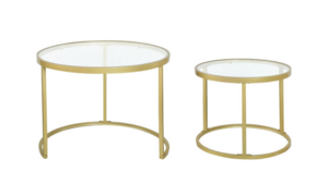 Modern Gold Glass Top Coffee Table (Nesting Set... rental Northern Virginia - Winchester - Leesburg, VA