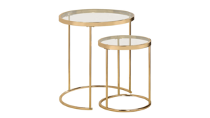 Gold & Glass Top Accent Table Nesting Set Of 2 rental Northern Virginia - Winchester - Leesburg, VA