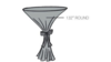 132" Round Linen Poly Standard rental in Northern Virginia - Winchester - Leesburg, VA