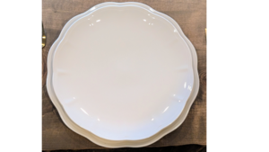 Scalloped White Dinner Plate rental Northern Virginia - Winchester - Leesburg, VA