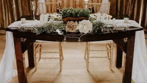 Mahogany Sweetheart Table rental Frederick, MD
