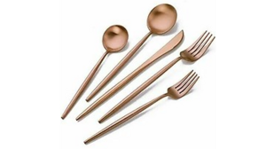Rose Gold Flatware Full Set rental Frederick, MD