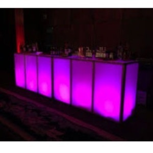 LED Lighted Acrylic Bar rental Houston, TX