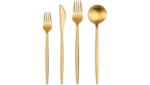 Modern Gold Flatware Set rental Frederick, MD