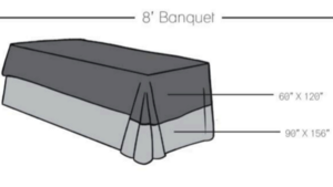 90" X 156" Rectangle Linen Poly Standard rental Frederick, MD