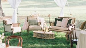 French Country Linen Lounge rental Frederick, MD