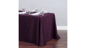 90"X132" Eggplant Polyester Tablecloths rental Dallas-Ft. Worth, TX