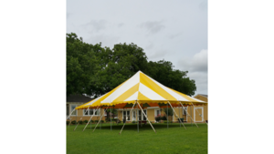 30X30 Pole Tents Yellow/White (900 Sq Ft) rental Dallas-Ft. Worth, TX