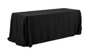 90"X156" Black Polyester Tablecloths rental Dallas-Ft. Worth, TX