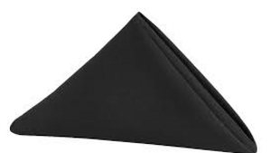 20"X20" Black Polyester Napkins rental Dallas-Ft. Worth, TX