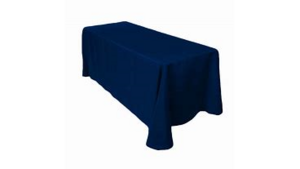 90”X132” Navy Blue Polyester Tablecloths rental Dallas-Ft. Worth, TX