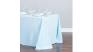 90"X132" Baby Blue Polyester Tablecloths rental Dallas-Ft. Worth, TX