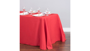 90"X132" Red Polyester Tablecloths rental Dallas-Ft. Worth, TX