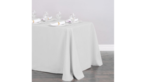90"X132" Silver Polyester Tablecloths rental Dallas-Ft. Worth, TX