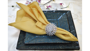 20”X20” Gold Polyester Napkins rental Dallas-Ft. Worth, TX