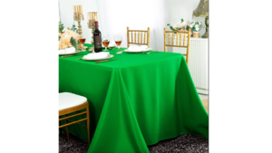 90”X156” Polyester Emerald Green Tablecloths rental Dallas-Ft. Worth, TX