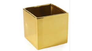 Square Gold Ceramic Cube 6"X6" rental Jupiter, FL