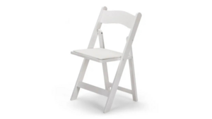 Chairs - Rustic White Wood Folding Padded rental Leavenworth - Wenatche Valley, WA