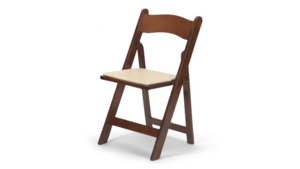 Chair - Wood (Fruitwood) Folding With Ivory Pad rental Leavenworth - Wenatche Valley, WA