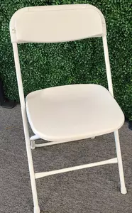 Chairs, White Folding--Wedding White (Vinyl W/ ... rental Richmond, VA