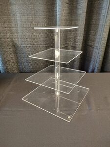 Stand, 4 Tier Clear Acrylic Square (6", 8", 10"... rental Richmond, VA