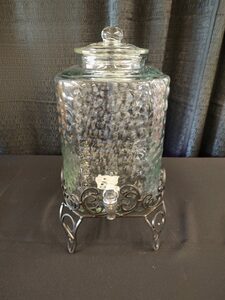 Drink Dispenser, Glass 2.5 Gallon W/ Black Stand rental Richmond, VA