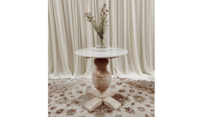 Table, Small Pedestal, Wood, Marble rental Leavenworth - Wenatche Valley, WA