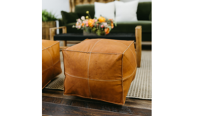 Ottoman Pouf, Leather rental Leavenworth - Wenatche Valley, WA