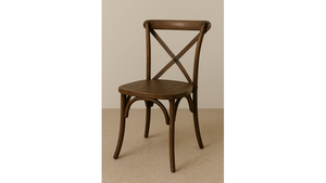 Cross Back Chair Dark Brown rental Naples, FL