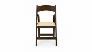 Brown Folding Wood Chair rental Naples, FL