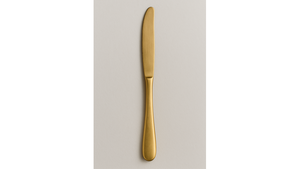 Gold Round Edge Dinner Knife rental Naples, FL