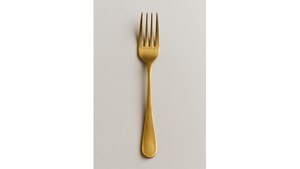 Gold Round Edge Dinner Fork rental Naples, FL