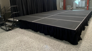 24’L X 16’ W X 12”X18” H. Portable Stage rental Dallas-Ft. Worth, TX