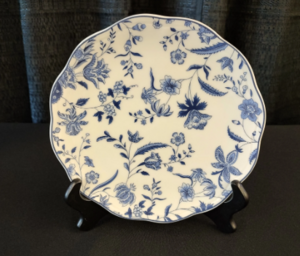 China, Eleanor Charcoal Plate 8.25" Scalloped Edge rental Richmond, VA