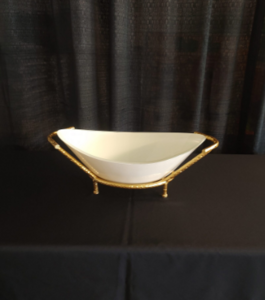 Bowl, Oval Glass W/ Gold Frame rental Richmond, VA