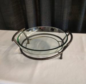 Bowl, Round Glass W/ Bronze Frame rental Richmond, VA