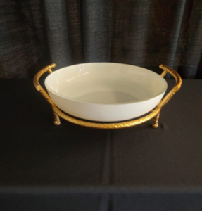 Bowl, Round Glass W/ Gold Frame rental Richmond, VA
