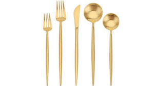 Modern Gold Teaspoon ( Set Of 10) rental Jupiter, FL