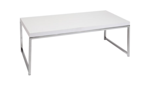 White/Chrome Coffee Table 44"X22" rental Jupiter, FL