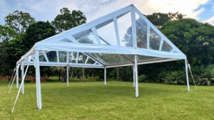 40 X 10 Clear Gable End Frame Tent rental Jupiter, FL