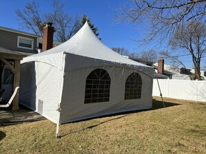 10X20 High Peak Frame Tent White Top rental Long Island, NY