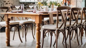 Farm Table Tined Raw 48"X 96" rental Long Island, NY