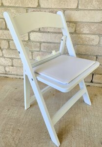 Children'S Resin Chairs White W/ Padded Seat rental Long Island, NY