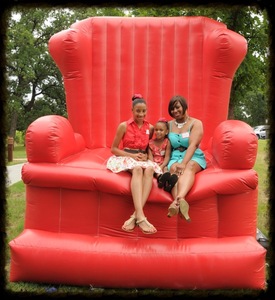 Giant Red Chair Photo Station rental Dallas-Ft. Worth, TX