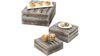 Buffet Risers Torched Wood Set rental in Las Vegas, NV