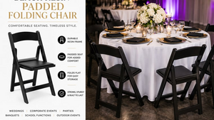 Resin Padded Black Chair rental Las Vegas, NV