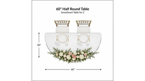 60" 1/2 Round Wood Folding Table rental Las Vegas, NV
