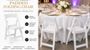 Resin Padded White Chair rental in Las Vegas, NV