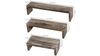 Rustic Tiered Torched Wood Shelves Set rental in Las Vegas, NV