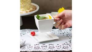 Square White Coffee Saucer rental Las Vegas, NV